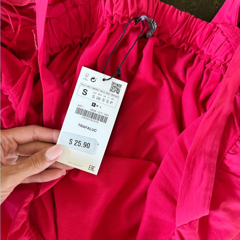 NEW Zara Fuchsia Ruffle Dress - Picture 5 of 7